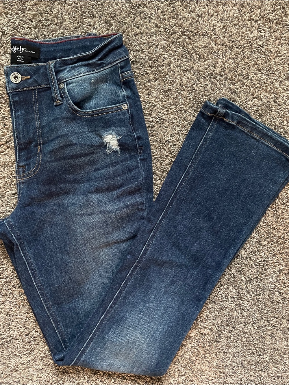 Edgely By Maurice’s Mid Rise Bootcut Denim Jeans NWOT
